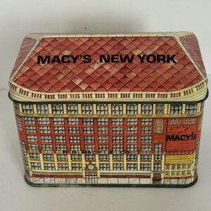 vintage R.H. Macy's & Company New York advertising tin EMPTY